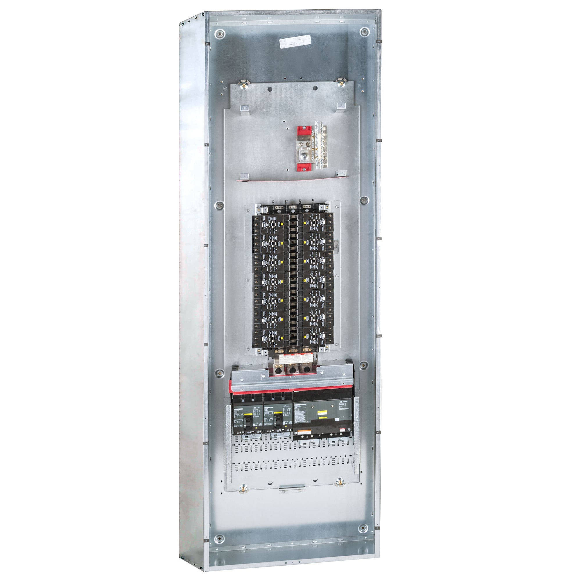Panelboard, I-Line, 400A, 3 phase, 225A NQ lighting section with 42 circuits, Al bus