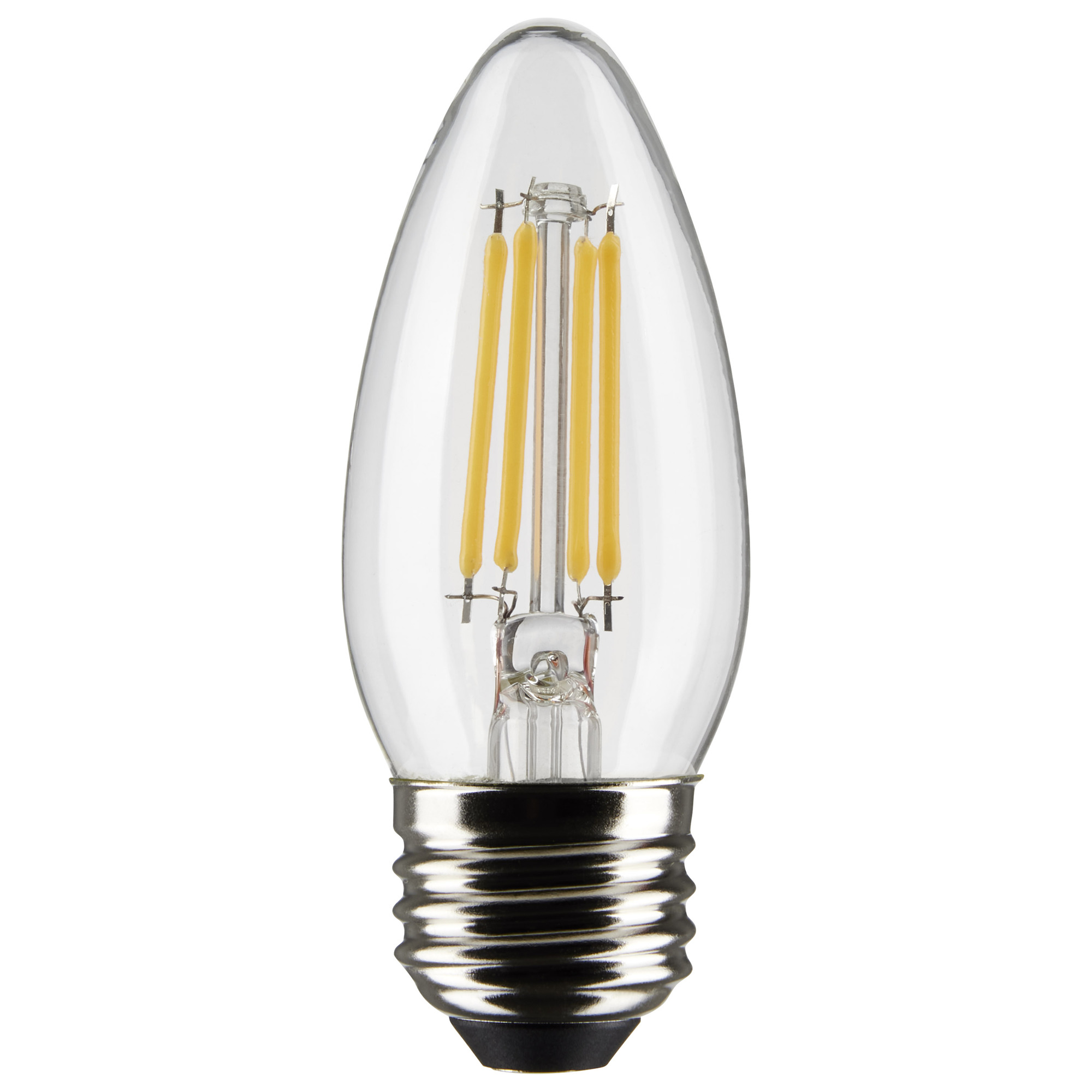 4 Watt B11 LED Lamp - Clear - Medium Base - 90 CRI - 2700K - 120 Volts