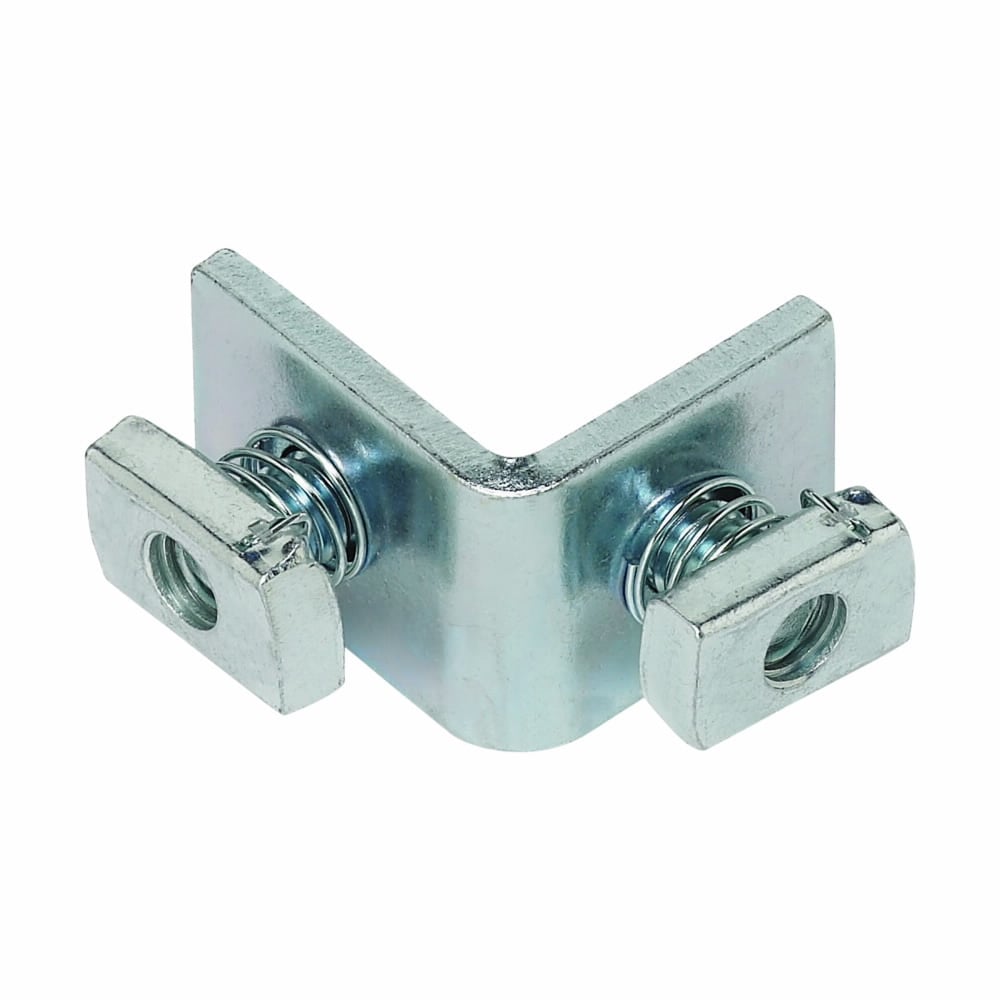 Eaton B-Line series pre-assembled corner angle, 2.06" H x 1.87" L x 1.62" W, Steel, Electro-plated