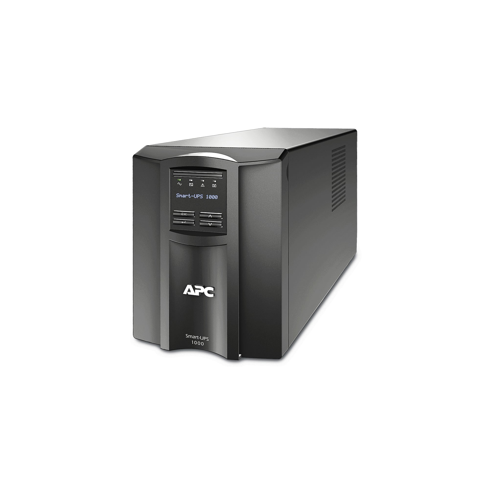 APC Smart-UPS, Line Interactive, 1000VA, Tower, 120V, 8x NEMA 5-15R outlets, SmartConnect Port+SmartSlot, AVR, LCD