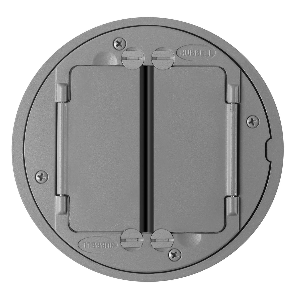 In-Floor Delivery Systems, SystemOne Universal Cover Tile Flange Assembly, Gray Powder Paint Finish