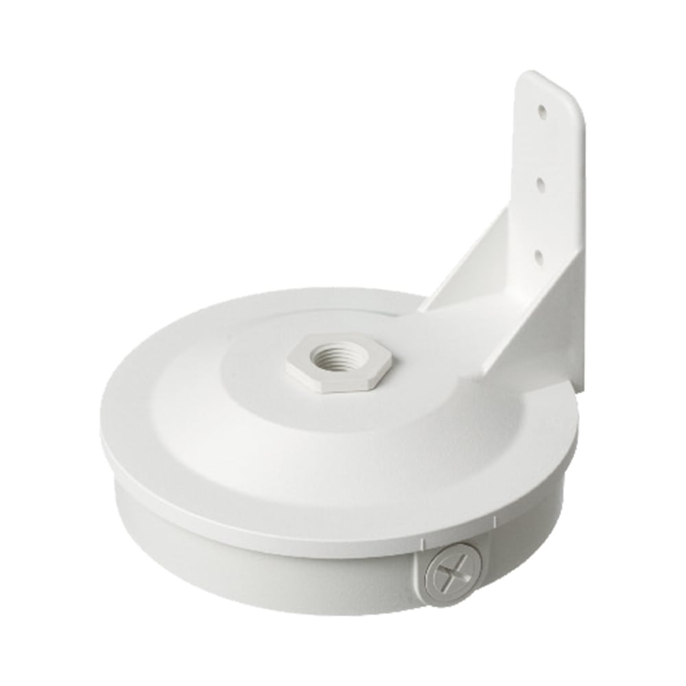 Versatile box for power or low voltage. Mounts security cameras, fixtures, detectors and more inside or out. Box includes 3/4" to 1/2" reducing bushing. Mounts with wall bracket provided.