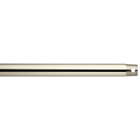 18 inch fan downrod (1 inch O.D.) suggested for 10 foot ceilings in Polished Nickel