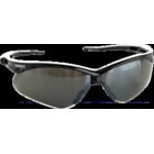 Nemesis Safety Glasses, Black Frame with Smoke Mirror Lens