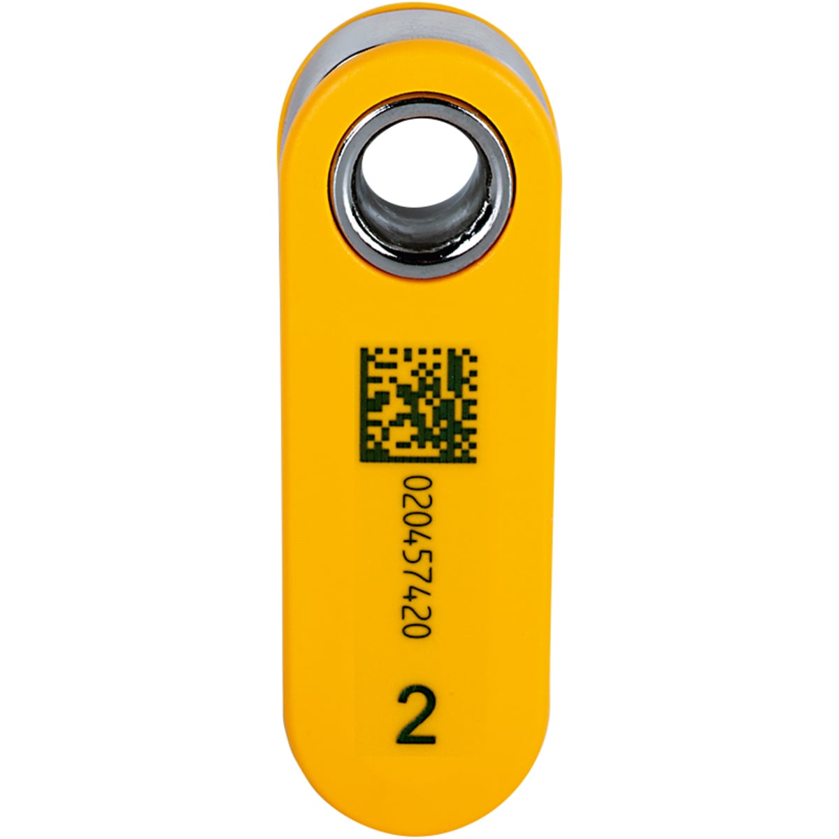 Transponder Key for Authentication System PITreader, Authorization for Operating Modes 1 and 2, Yellow, Plastic