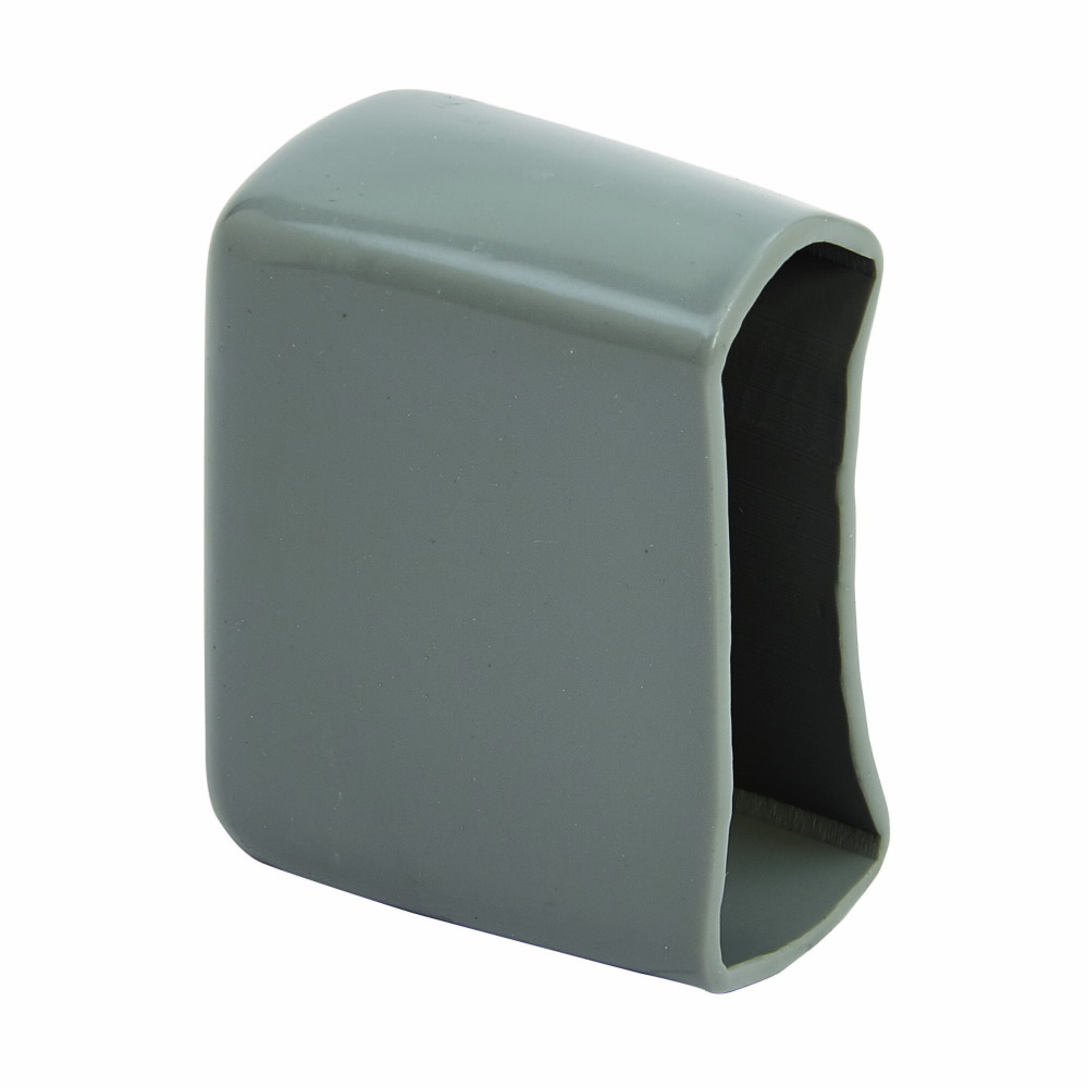 Eaton B-Line series end cap, 0.81" H x 1.25" L x 1.62" W, Steel, Black