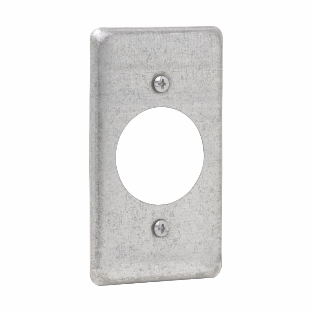 Eaton Crouse-Hinds series Utility Box Cover, Steel, For 20-30A, twist-lock, 1-19/32"