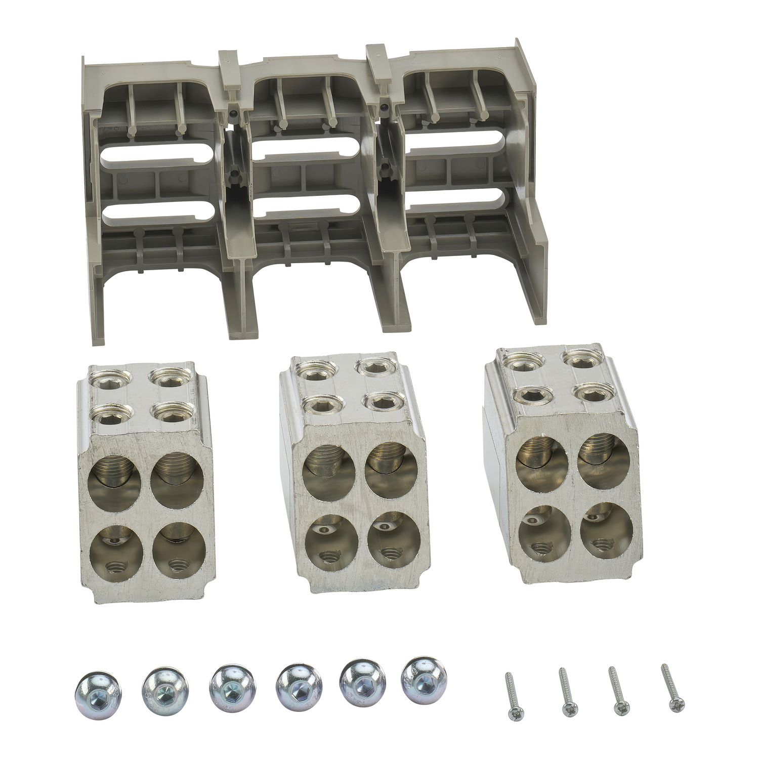 Circuit breaker accessory, PowerPacT P, lug kit, mechanical, 800A to 1200A, 3/0 AWG to 500kcmil, unit mount, Al, qty 3