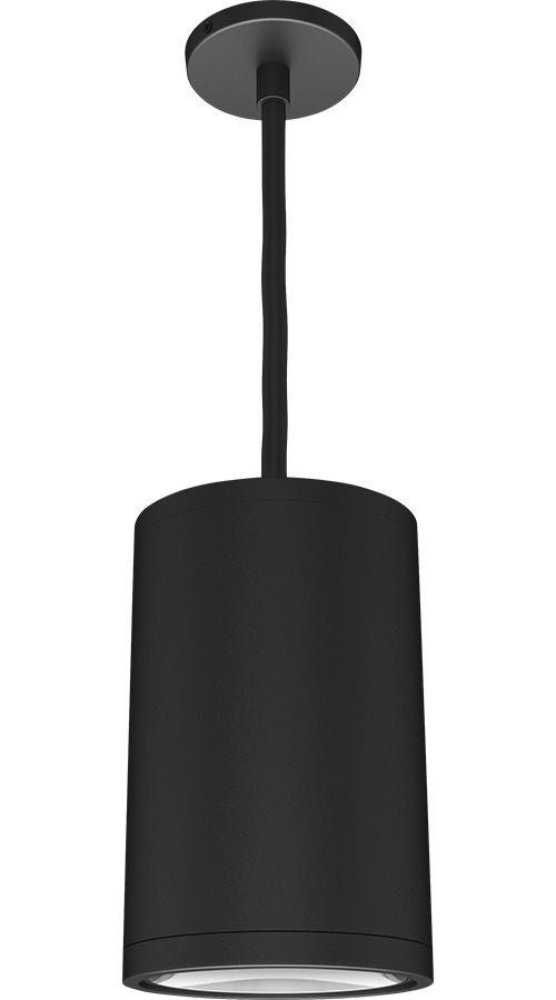 Cylinder Pendant Cord 6 inch 26W, 3000k, 120-277V, Dimmable 50Deg, Black