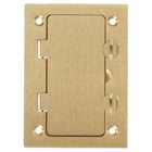 Hubbell Wiring Device Kellems, Floor and Wall Boxes, Flush ConcreteFloor Box Series, Cover, Rectangular, GFCI, Brass