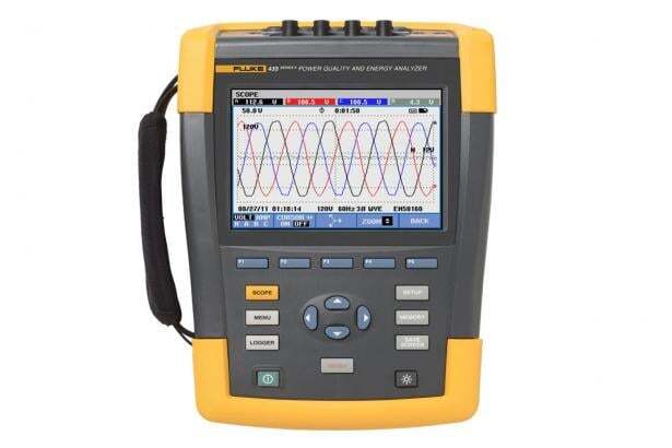 Advanced power quality functions, unprecedented energy analysis capabilities. Think of the Fluke 435 II Power Quality and Energy Analyzer as your insurance policy. No matter what goes wrong in your facility, with the 435 II you will always be prepared. Equipped with advanced power quality functions and energy monetization capabilities, there is no electrical issue this model cant handle.