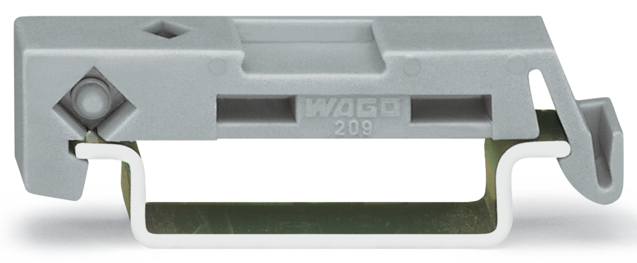 Mounting adapter; can be used as end stop; 6.5 mm wide; gray