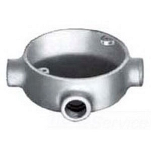 Conduit Outlet Box; 18 Cubic-Inch, Malleable Cast Iron