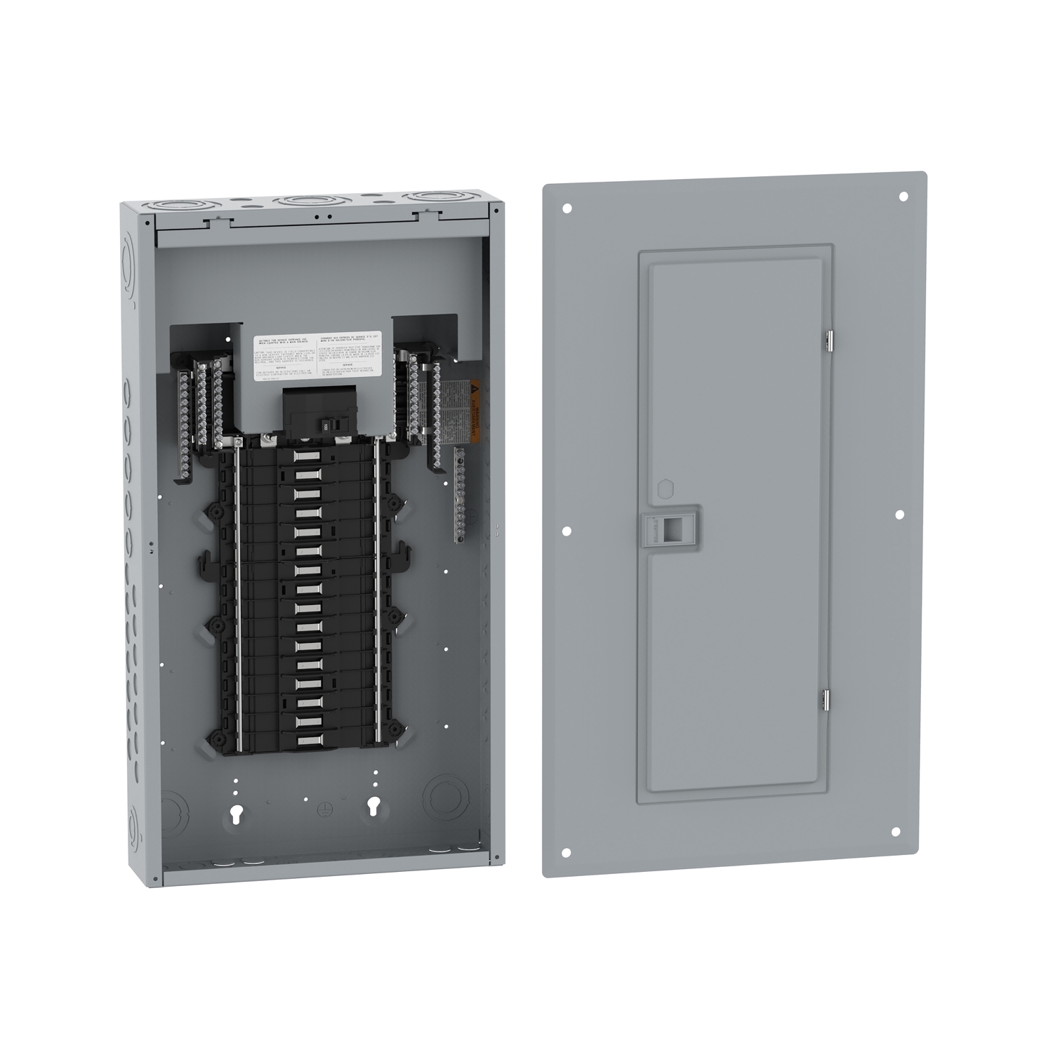 Loadcentre, QO, 1 phase, 32 spaces, 53 circuits, 100A main breaker, PoN, NEMA1, combo cover, CSA
