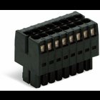 1-conductor female connector, 2-row; CAGE CLAMP; 1.5 mm; Pin spacing 3.5 mm; 10-pole; 100% protected against mismating; 1,50 mm; black