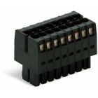 1-conductor female connector, 2-row; CAGE CLAMP; 1.5 mm; Pin spacing 3.5 mm; 10-pole; 100% protected against mismating; 1,50 mm; black
