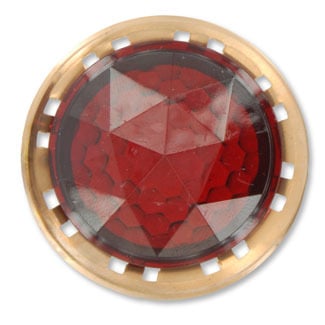 1.375-1.406-Inch Diameter, Pilot Light Jewel, Round, Fits Single Receptacle Hole, Red