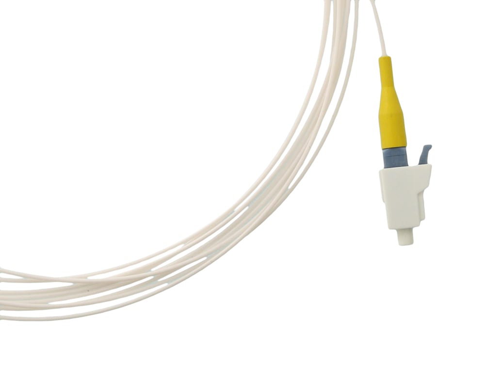 Leviton Pigtail Fiber Optic Cable Assembly, Singlemode 900 Micron Tight Buffer Cable, LC/UPC Connector, 3 Meter Length, White