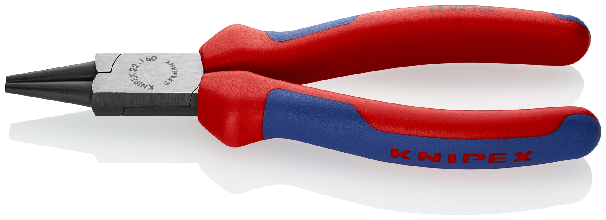 Round Nose Pliers, 6 1/4 in., Multi-component, Polished