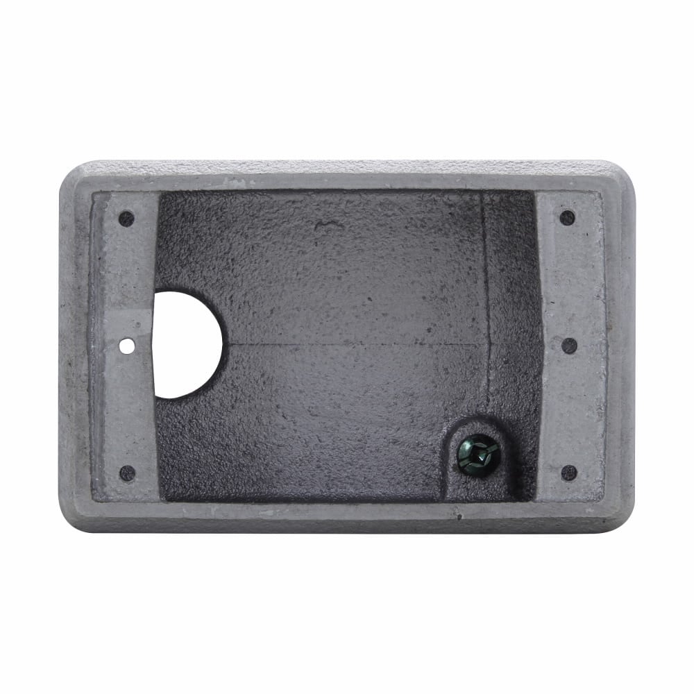 Eaton Crouse-Hinds series Condulet FD device box, Deep, Feraloy iron alloy, Single-gang, A shape, Back feed, 3/4"