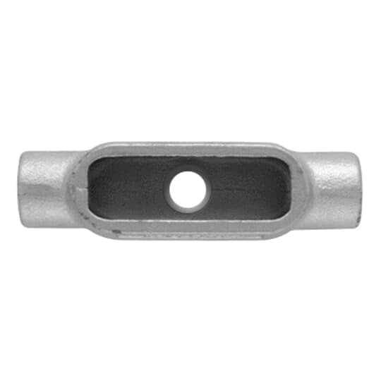 PVC Coated Conduit Body, TB Type, Form 7, Size 3/4 Inch/21 Metric, Iron, Dark Gray