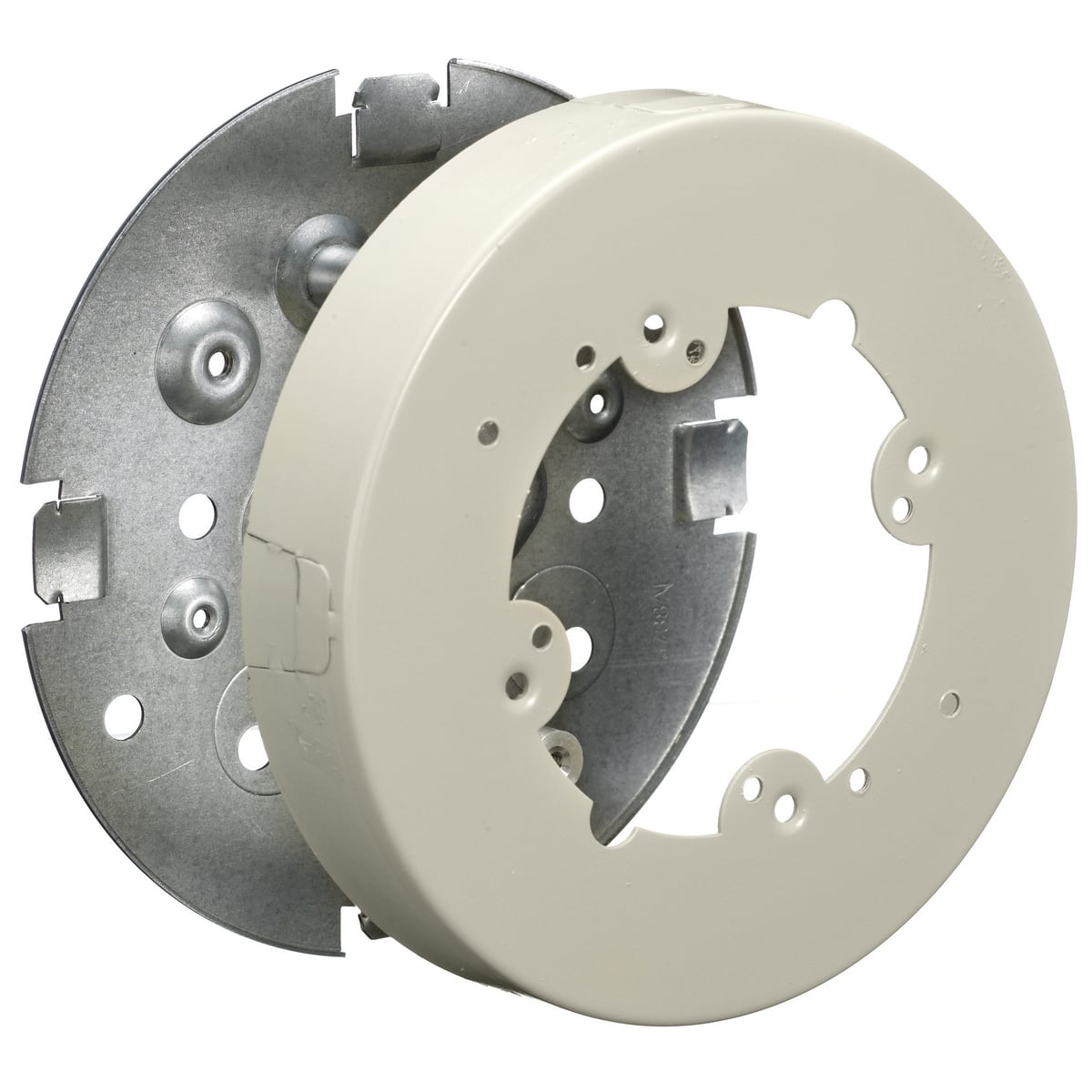 Metal Raceway, Fixture Box, 4.75" Diameter, HBL500/700/750 Series, Ivory