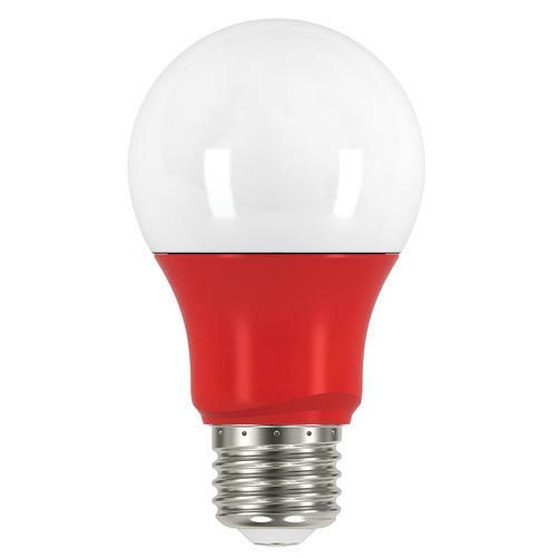 Type A, Designation: 2W A19 LED - Red When Lit - Medium Base - 120V