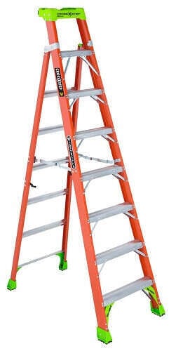 12-Foot Fiberglass Cross Step Convertible Ladder, Type IA, 300lb Capacity