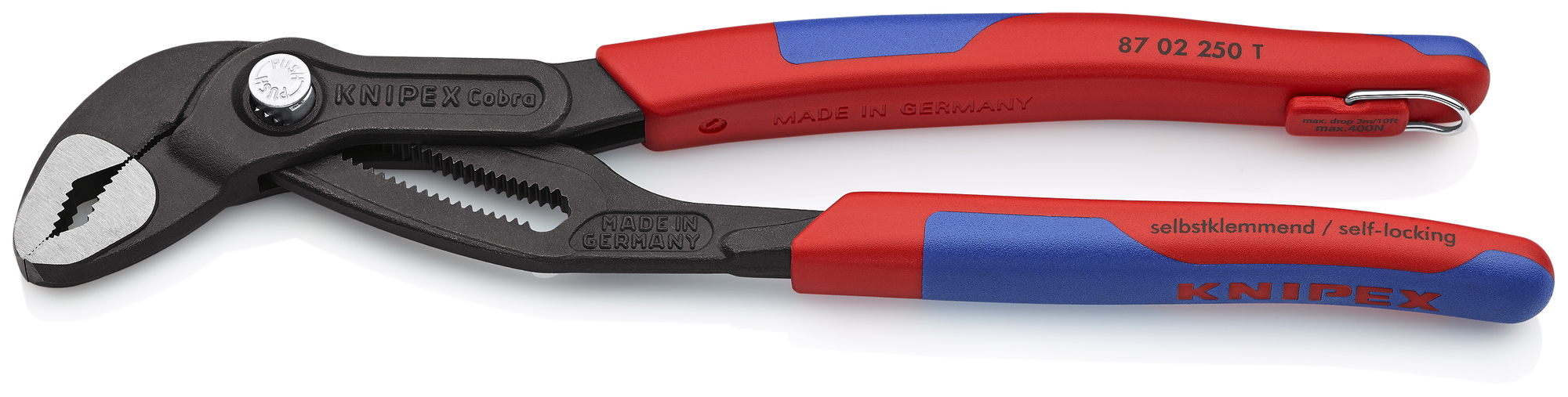 Cobra Water Pump Pliers-Tethered Attachment, 10 in., Slim Multi-Component