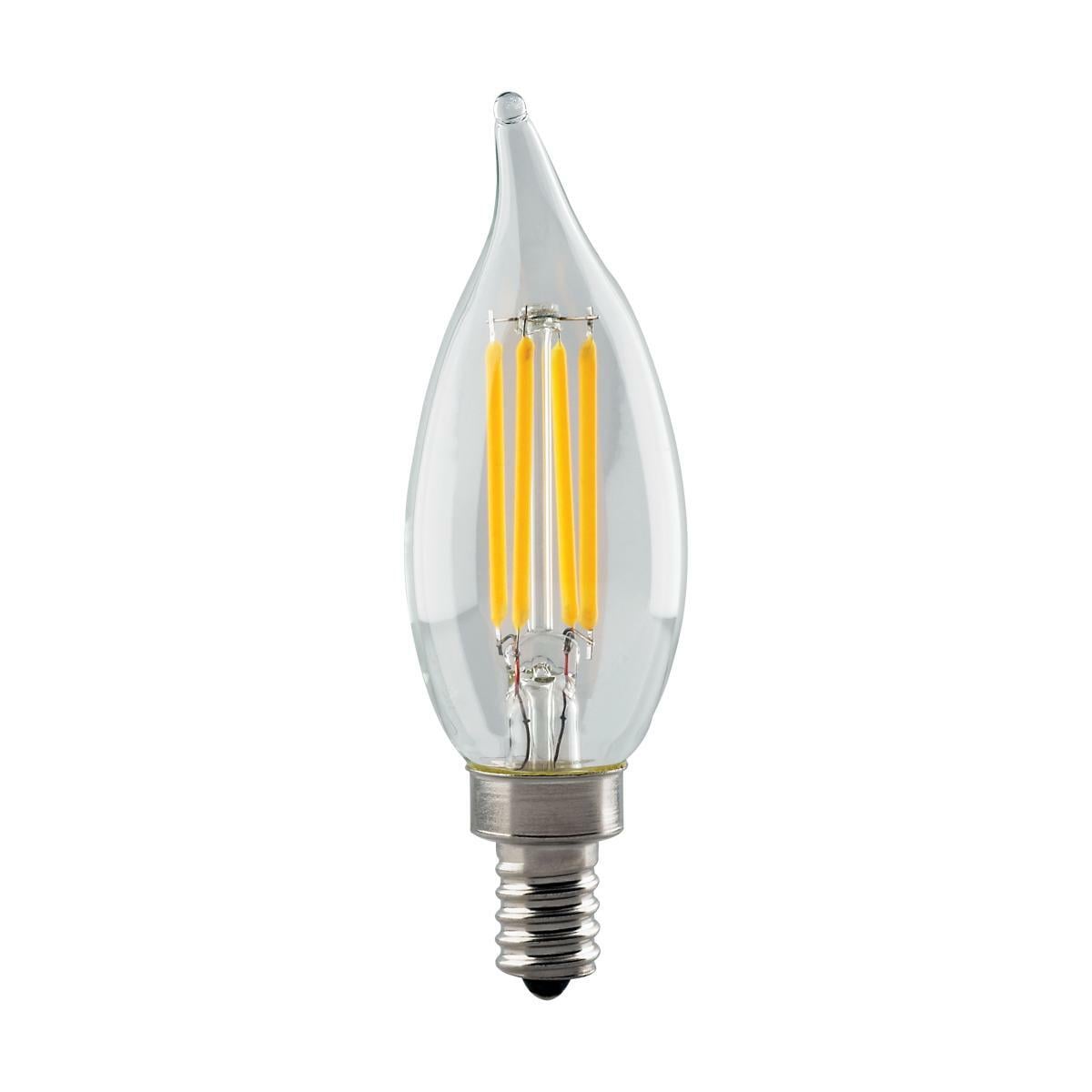 4.5 Watt CA11 LED Lamp - Clear Candelabra Base 3000K 350 Lumens 120 Volts