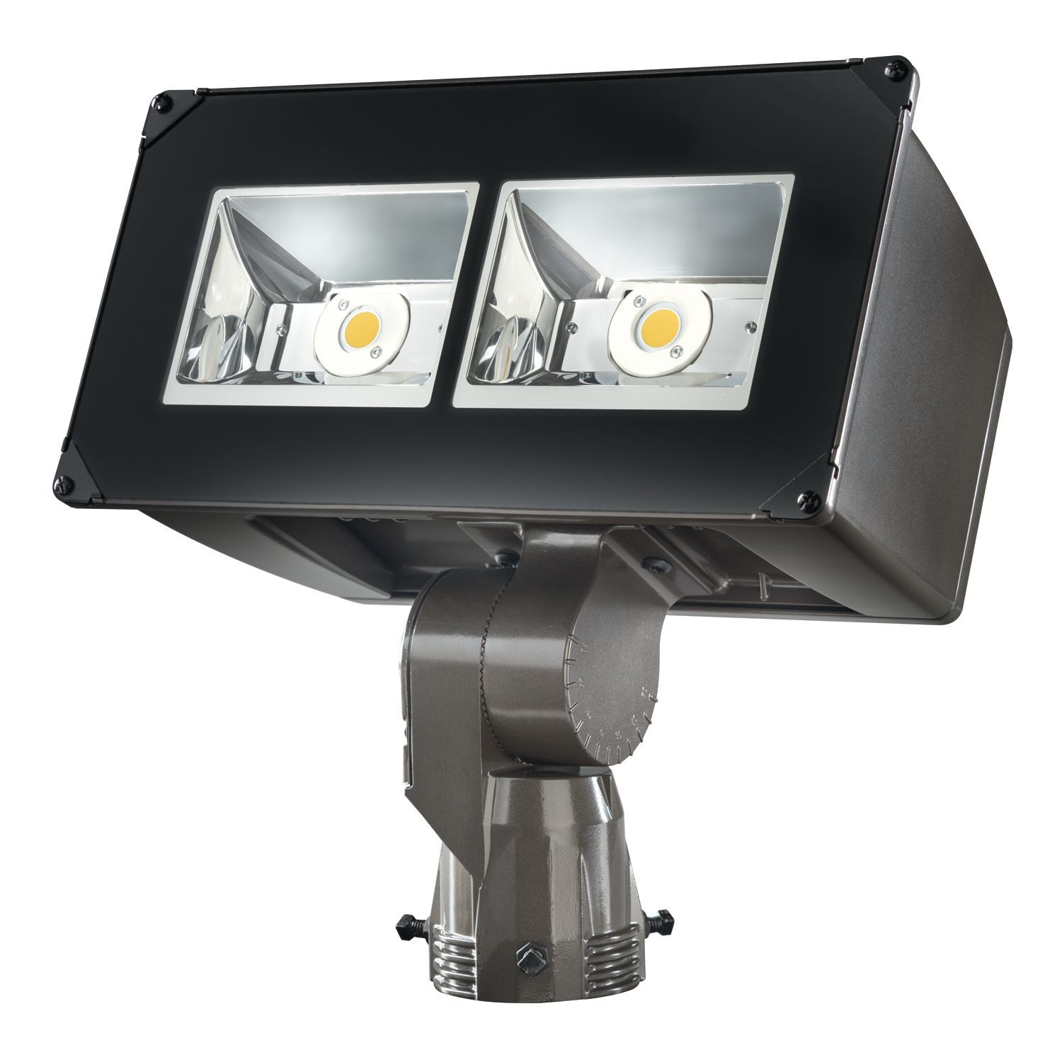 Night Falcon, 128W, 4000K, 120-277V, 6x6, Slipfitter, 3 PIN photocontrol Carbon Bronze.