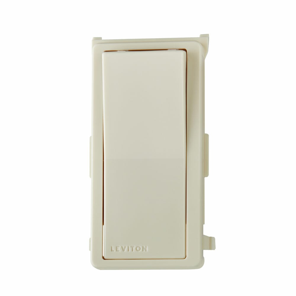 Decora Digital Switch Color Conversion Kit. Snap-on White Frame With Rocker No Locator Light- Light Almond
