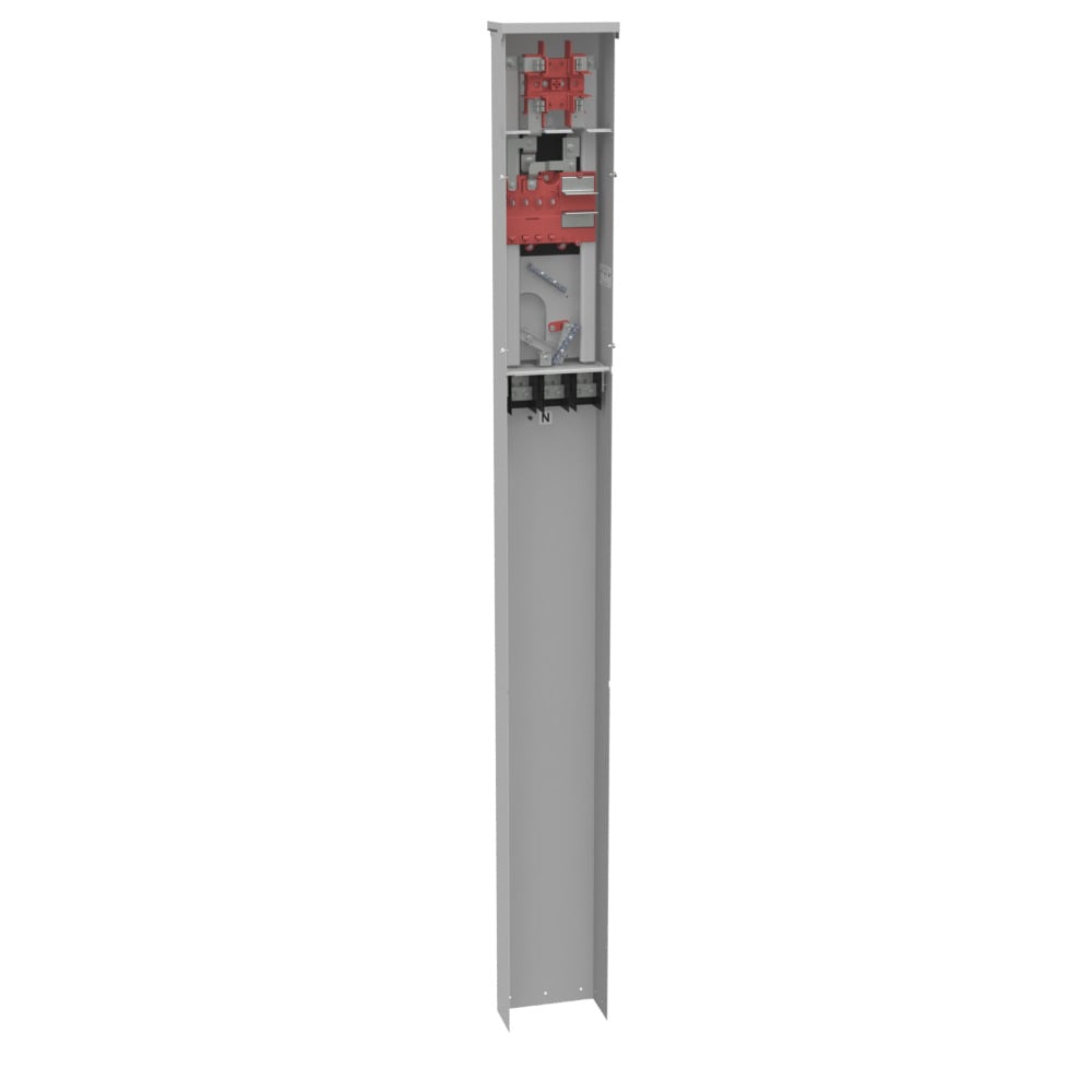 MPAP-BLANK-78 4 Term, Ringed, Plain Top, 1 Main Breaker Provision, Single Pedestal Direct Bury