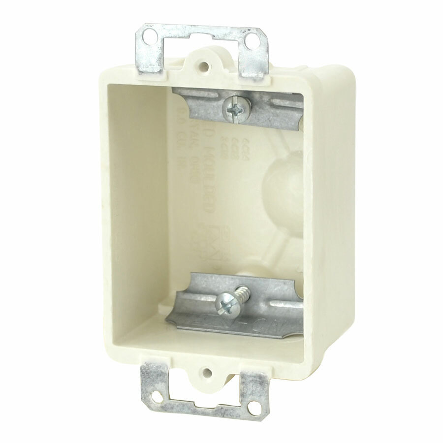 Shallow 1Gang Switch/Outlet Box; 13/4 Inch Depth, ThermosetFib