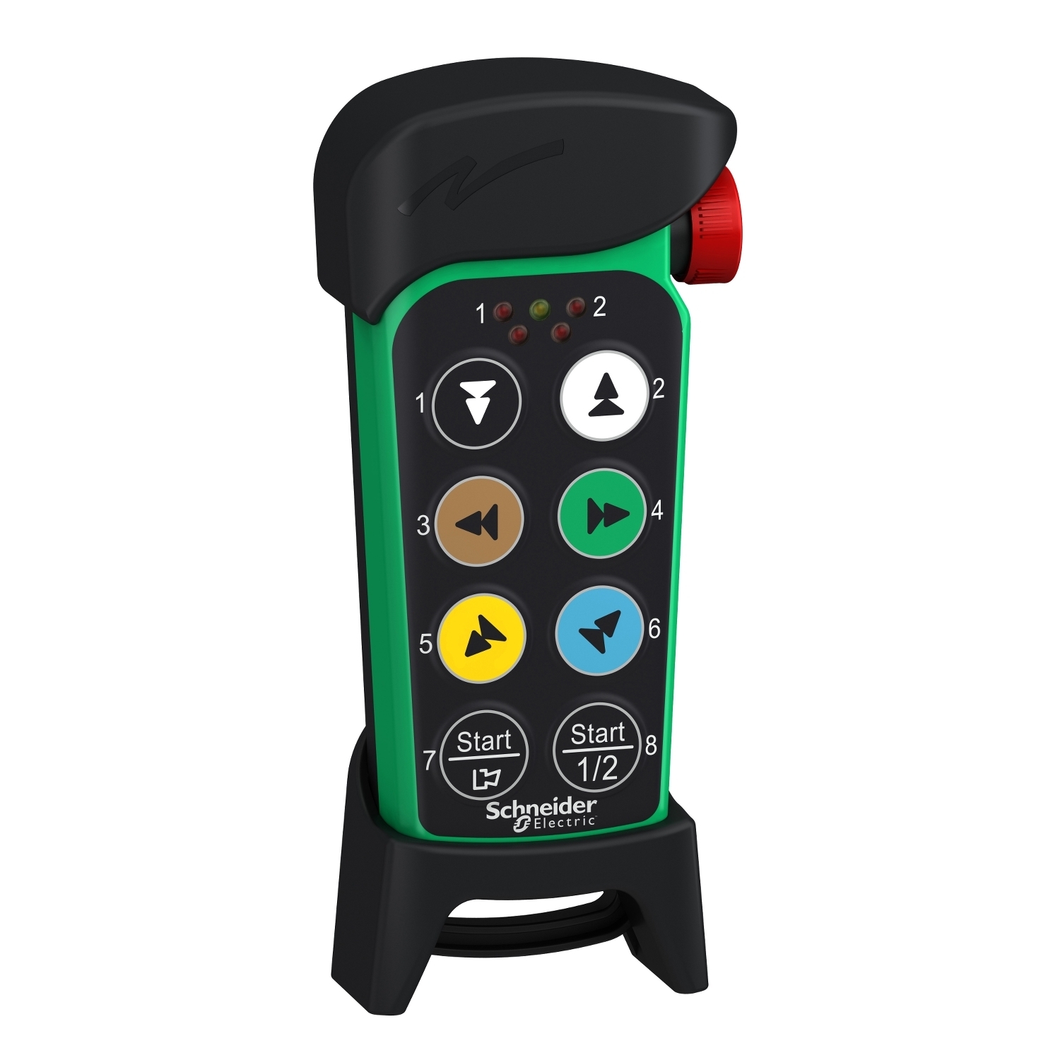 Remote control, Harmony eXLhoist, compact, LED, 6 motion push buttons, 2 auxiliary push buttons
