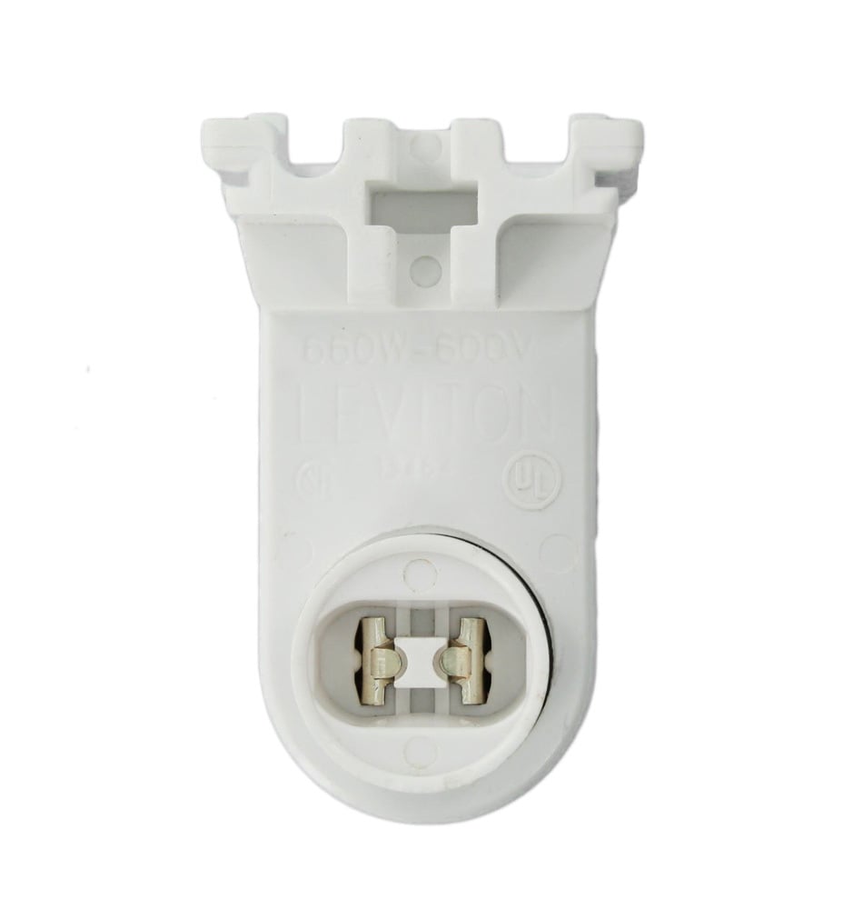 Fluorescent Lampholder, Pedestal Base With 20GA Side Grooves, 200 Bulk Pack
