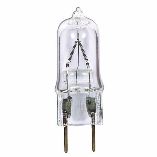 Halogen Bi Pin Lamp, Designation: 35T4/CL/G8, 120 V, 35 WTT, T4 Shape, G8 Bi Pin G8 Base, Clear, CC-2V Filament, 2000 HR, Lumens: 380 LM Initial, 1-13/16 IN Length, 1/2 IN Diameter