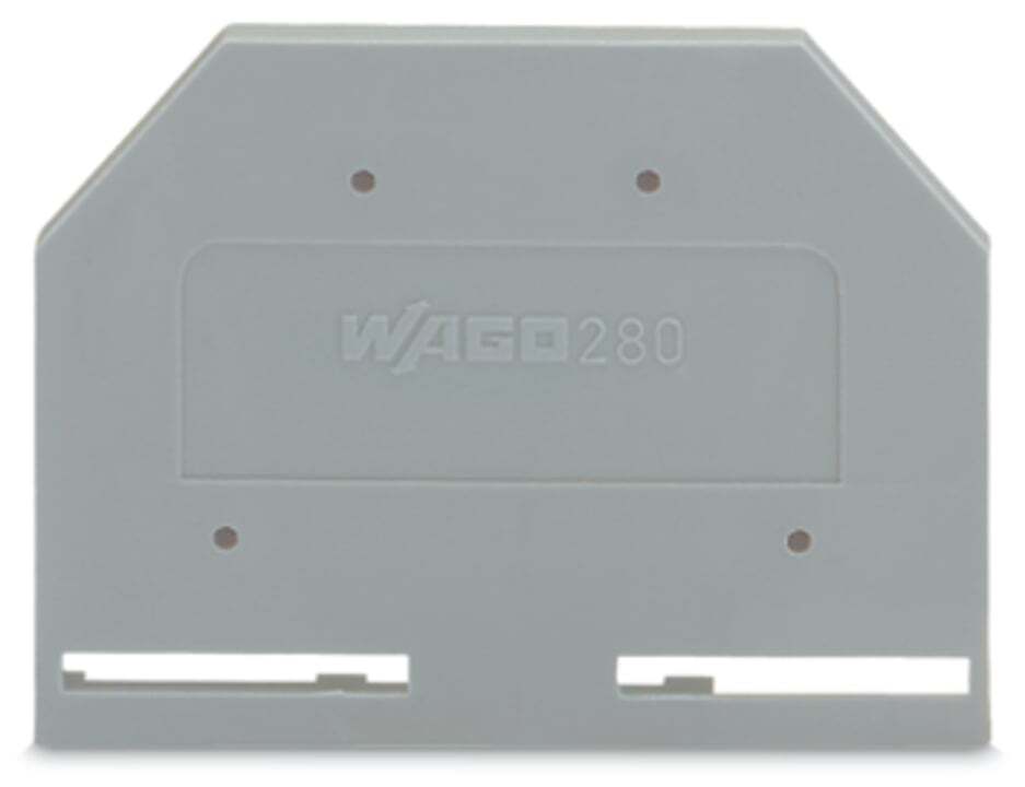 End and intermediate plate; 2.5 mm thick; gray