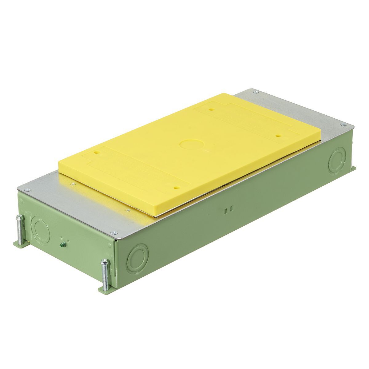 SystemOne ETERNAL Series Concrete Floorboxes, Galvanized Stamped Steel Box, Recessed, 2-Gang CFB E-Series Box for Rectangular Covers, 2.50" Minimum Depth of Pour, Corrosion Resistant Paint