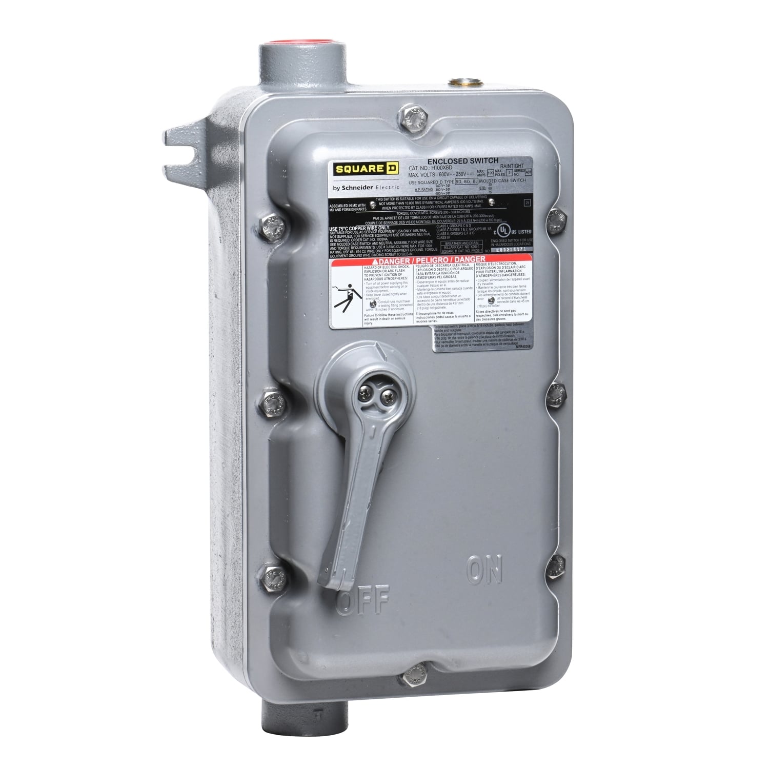 H100XBD PowerPact B-Frame Circuit Breaker Enclosure, 100 Amp, Nema 7/9