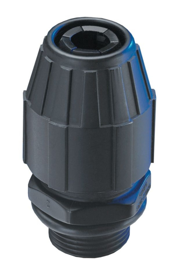 NCGB2233 Non-Metallic Straight Cable Gland Cord Connector, 3/4 in Trade, 0.54 to 0.68 in Cable Openings, Thermoplastic Polyester