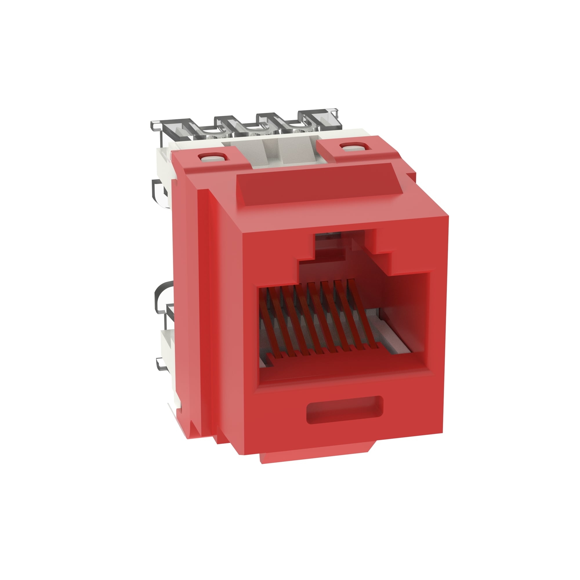 NK Cat 6 punchdown jack module - Red    