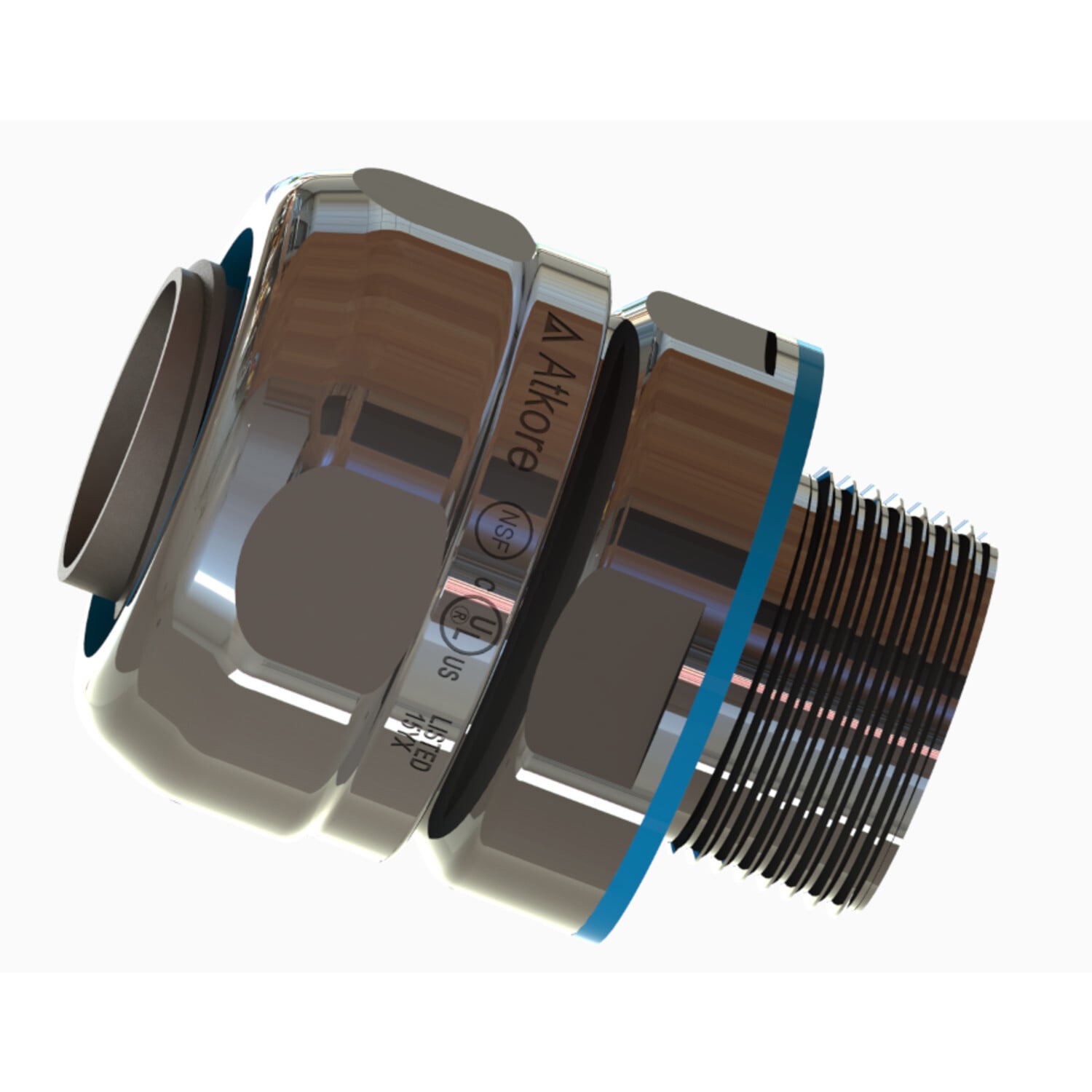 Stainless Steel 316 Flex Hygienic Straight Connector 3/4"