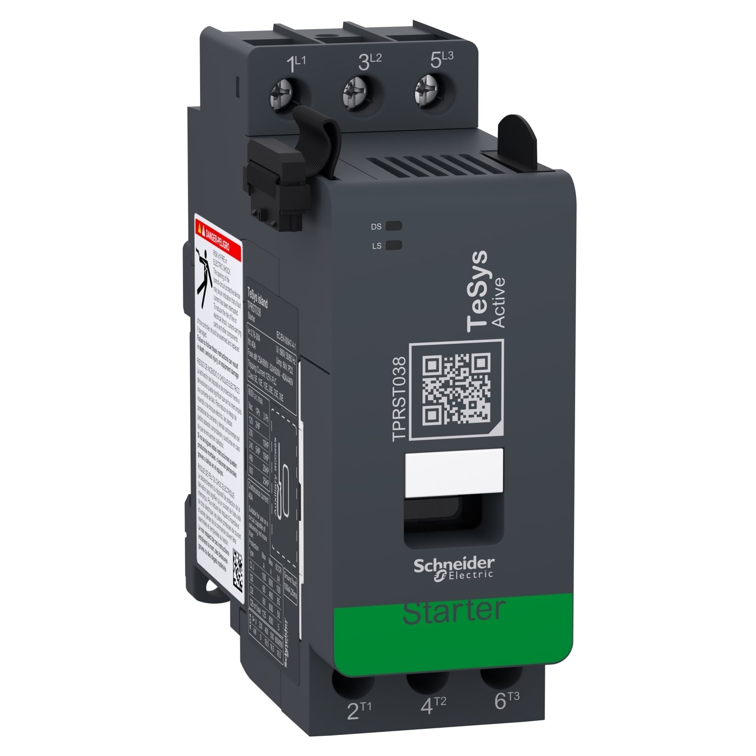 Motor starter, TeSys island, 40A at AC-1, 38A at AC-3, 18.5kW, 20hp, DOL type