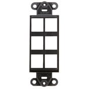 QuickPort Decora Insert, 6-Port, Brown