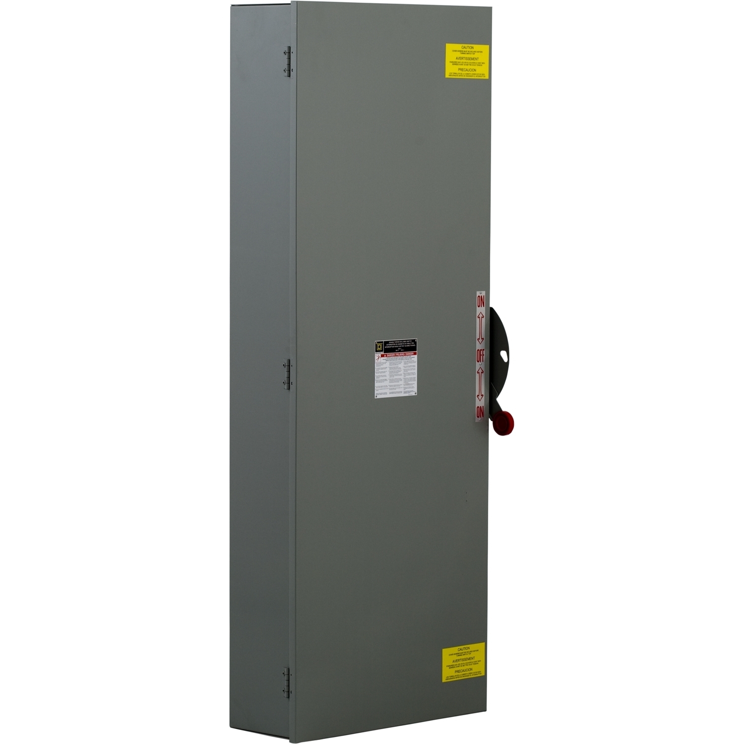 Safety switch, double throw, non fusible, 3 pole, 3 wire, 600VAC, 250VDC, 600A, Type 1
