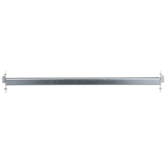 Adjustable bar hanger. Depth 1-3/16 inch. For 3/8 inch, 1/2 inch and 5/8 inch wall board and plaster. Score marks for drywall and plaster depths. Maximum load capacity: 50 pounds (22.7 kilograms). Length: 14-1/2 inches to 26-1/2 inches. Packaged complete with fastener.