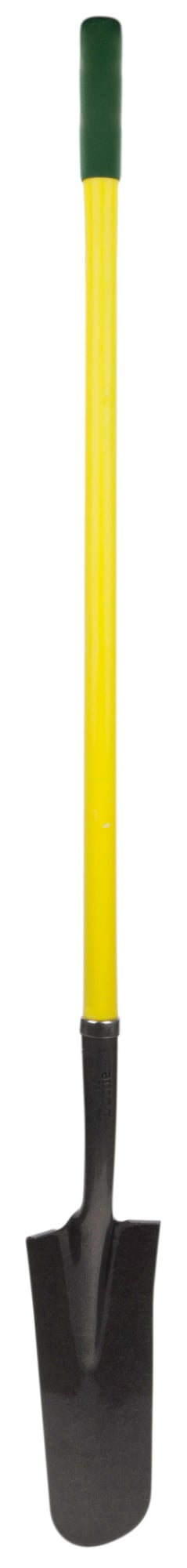 Shovel, 14 in. blade width, 48 in. handle length, Drain Spade shovel type, Fiberglass handle