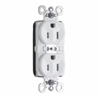 PlugTail Tamper-Resistant Spec Grade Duplex Receptacle 15amp 125volt, White