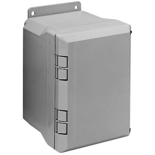 Circuit Safe Polycarbonate NEMA Enclosure Assembly with hidden-hinge opaque cover, 6 Inches x 6 Inches x 5 Inches